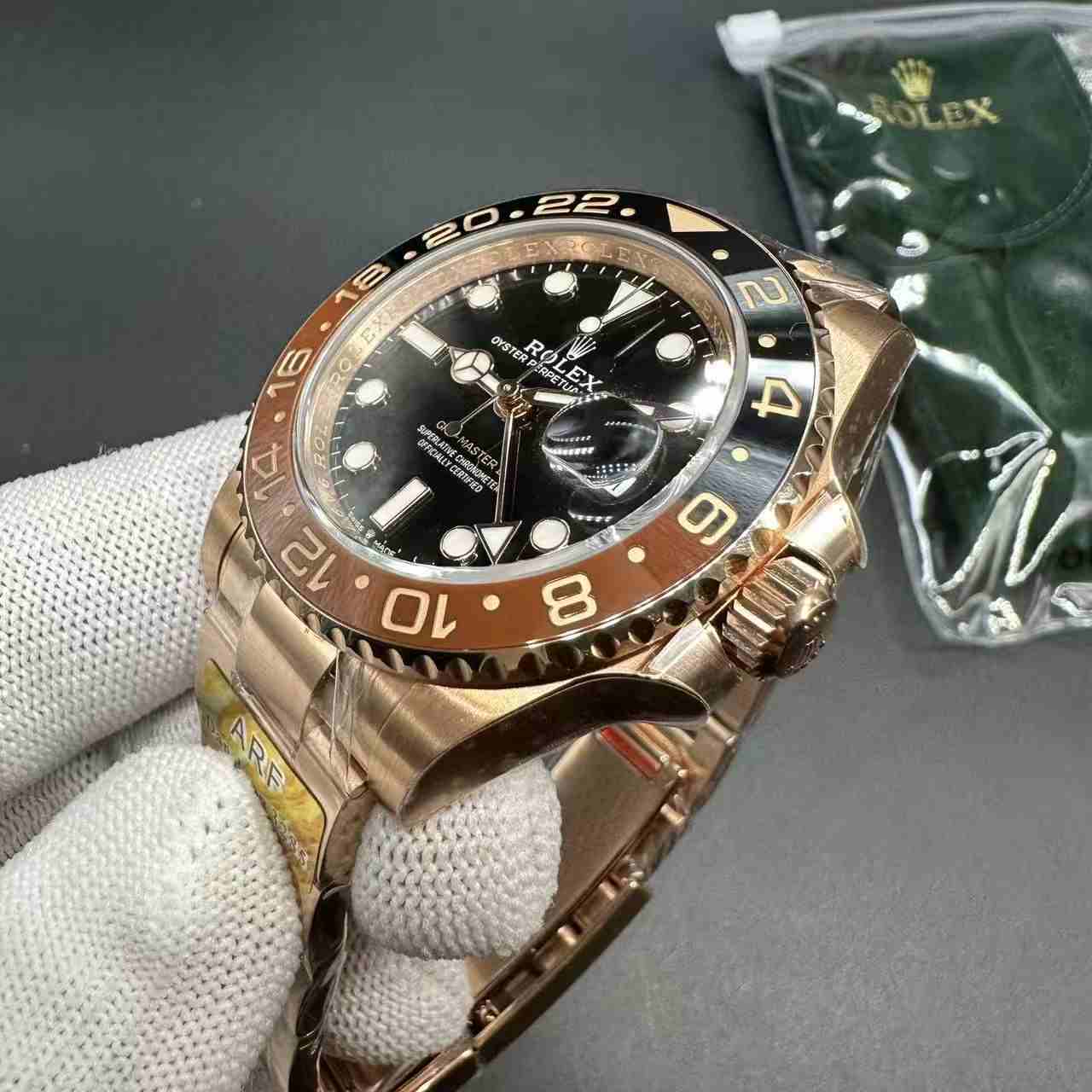 GMT root beer AR 3285 super clone all rose gold case. 600$