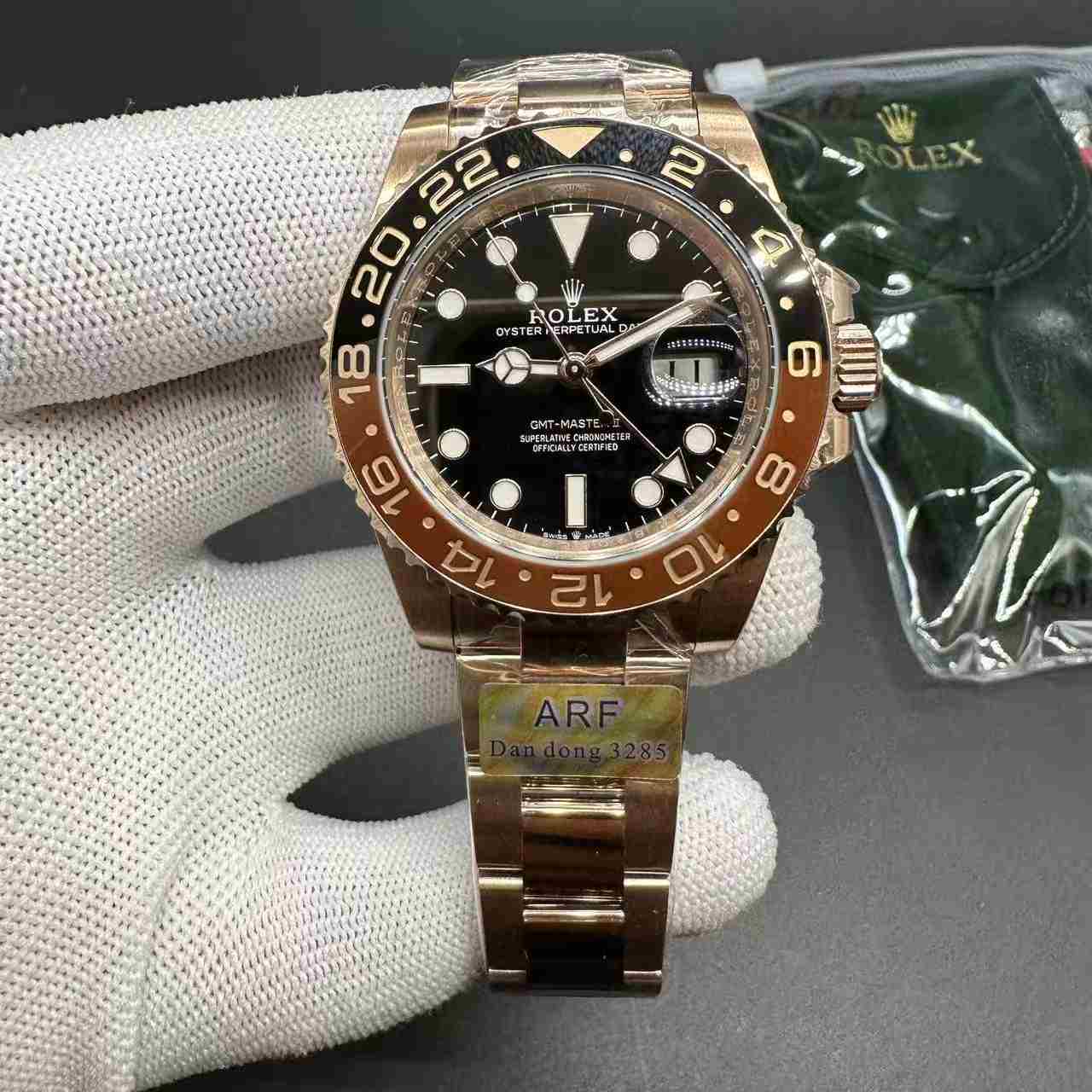 GMT root beer AR 3285 super clone all rose gold case. 600$