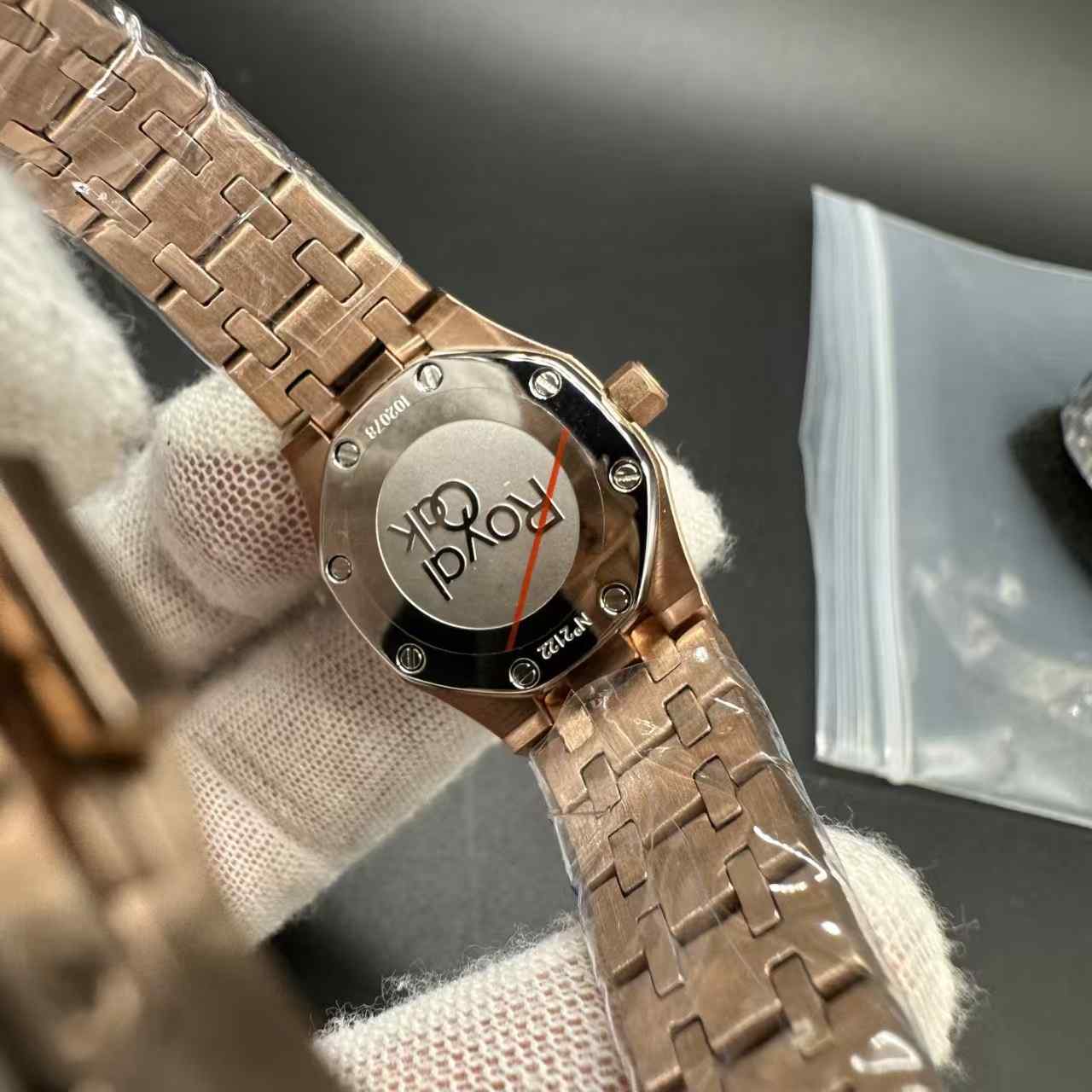 AP AAA Quartz frosted rose gold case 23mm small women watch. 120$