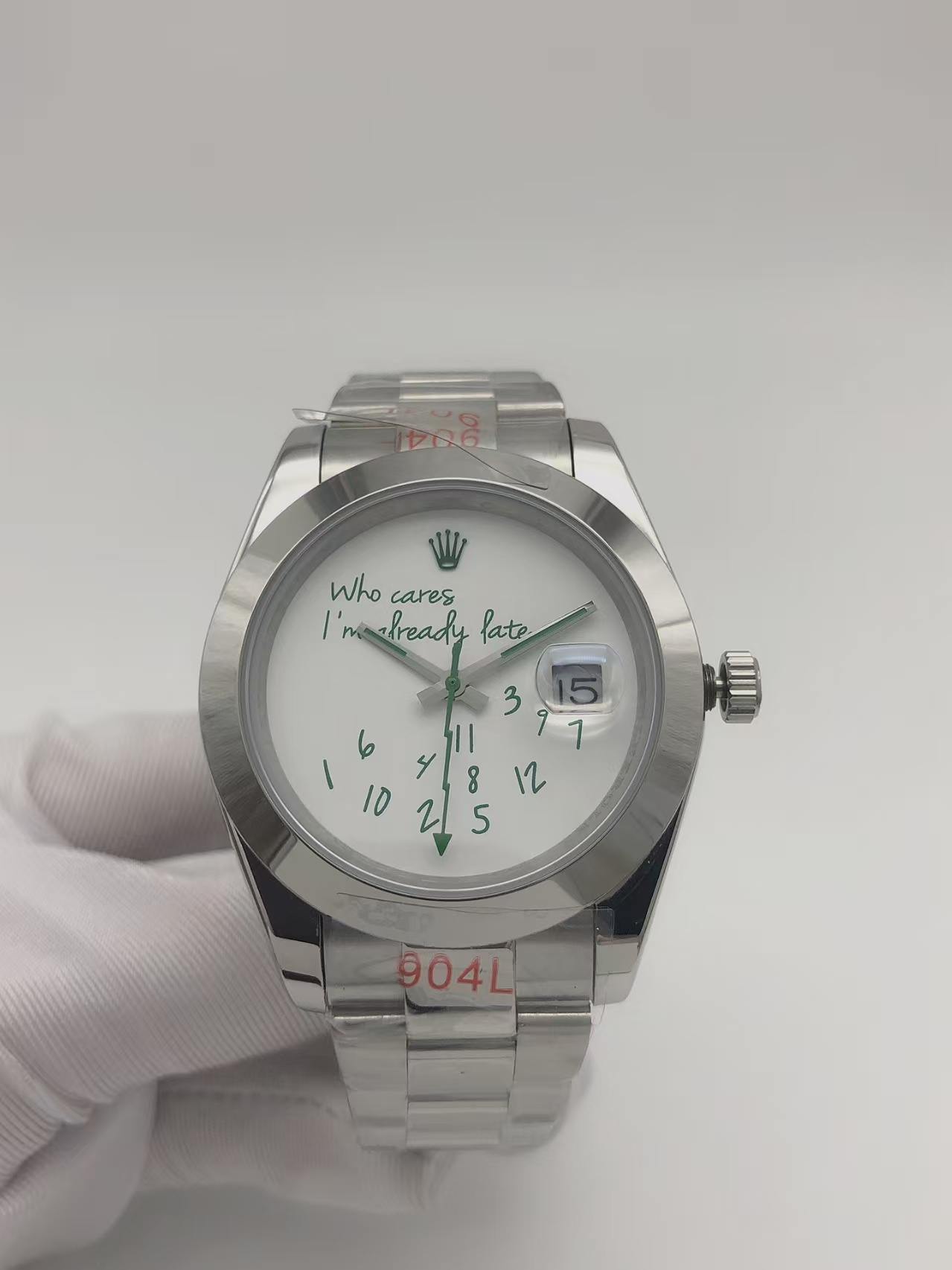 Datejust who cares white 40mm oyster 115$