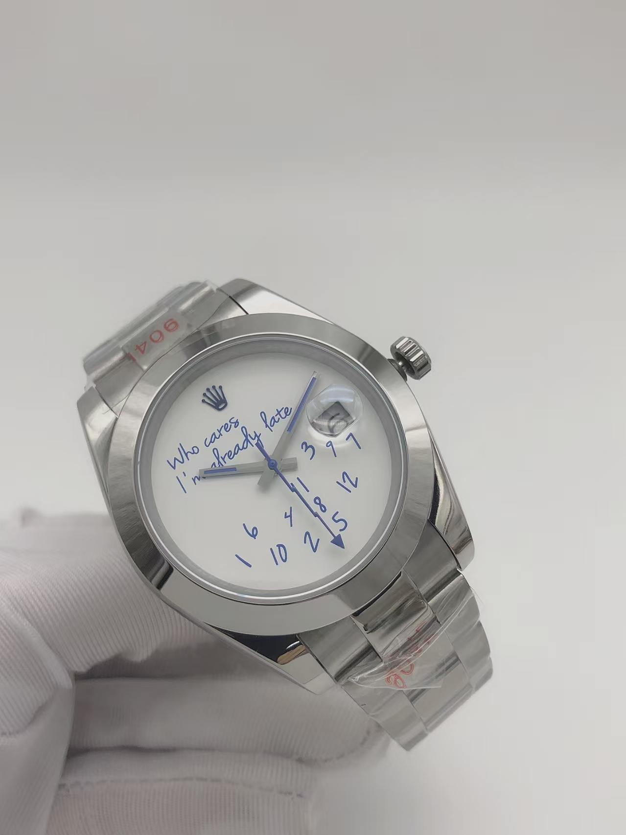 Datejust who cares white 40mm oyster 115$