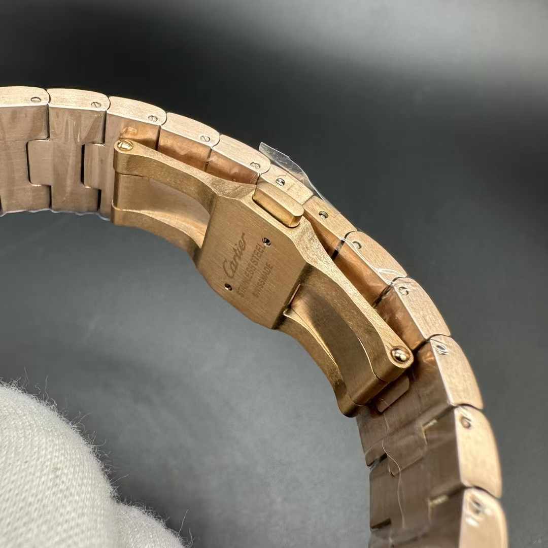 Cartier Santos TW factory 9015 Rose gold thin case 38.5mm White dial.  285$