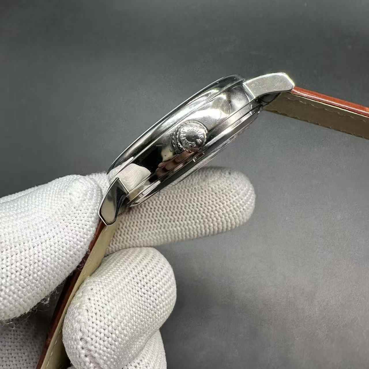 A.Lange shone Glashutte AAA+ Miyota automatic white dial brown leather. 125$