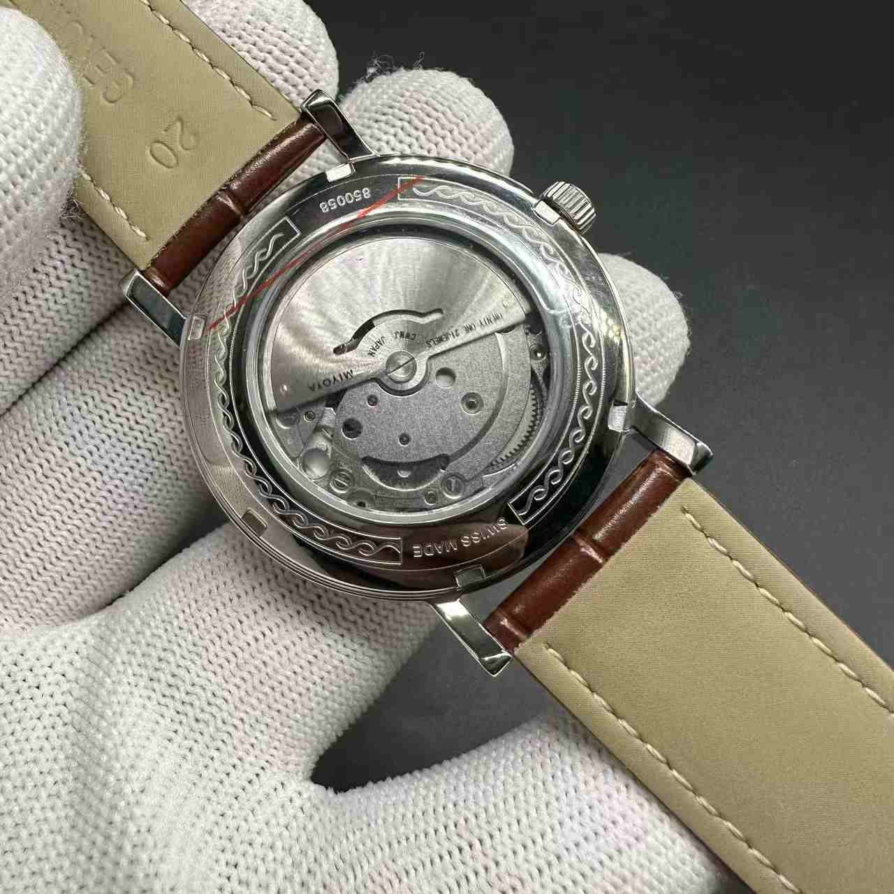 A.Lange shone Glashutte AAA+ Miyota automatic white dial brown leather. 125$