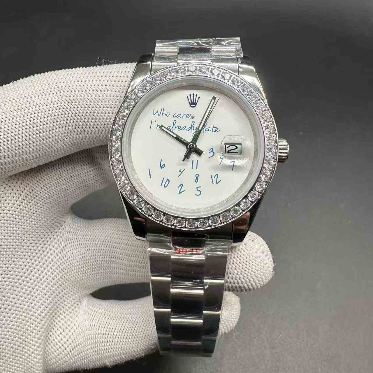 Datejust who cares AAA automatic diamonds bezel oyster band 115$
