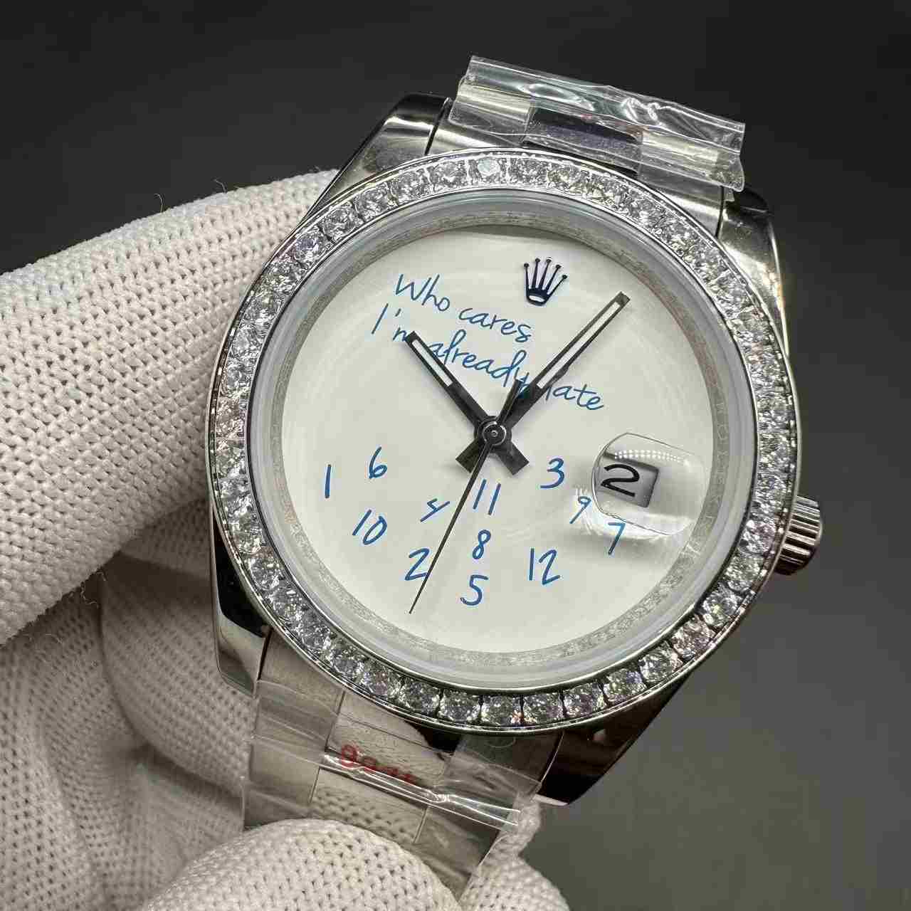 Datejust who cares AAA automatic diamonds bezel oyster band 115$