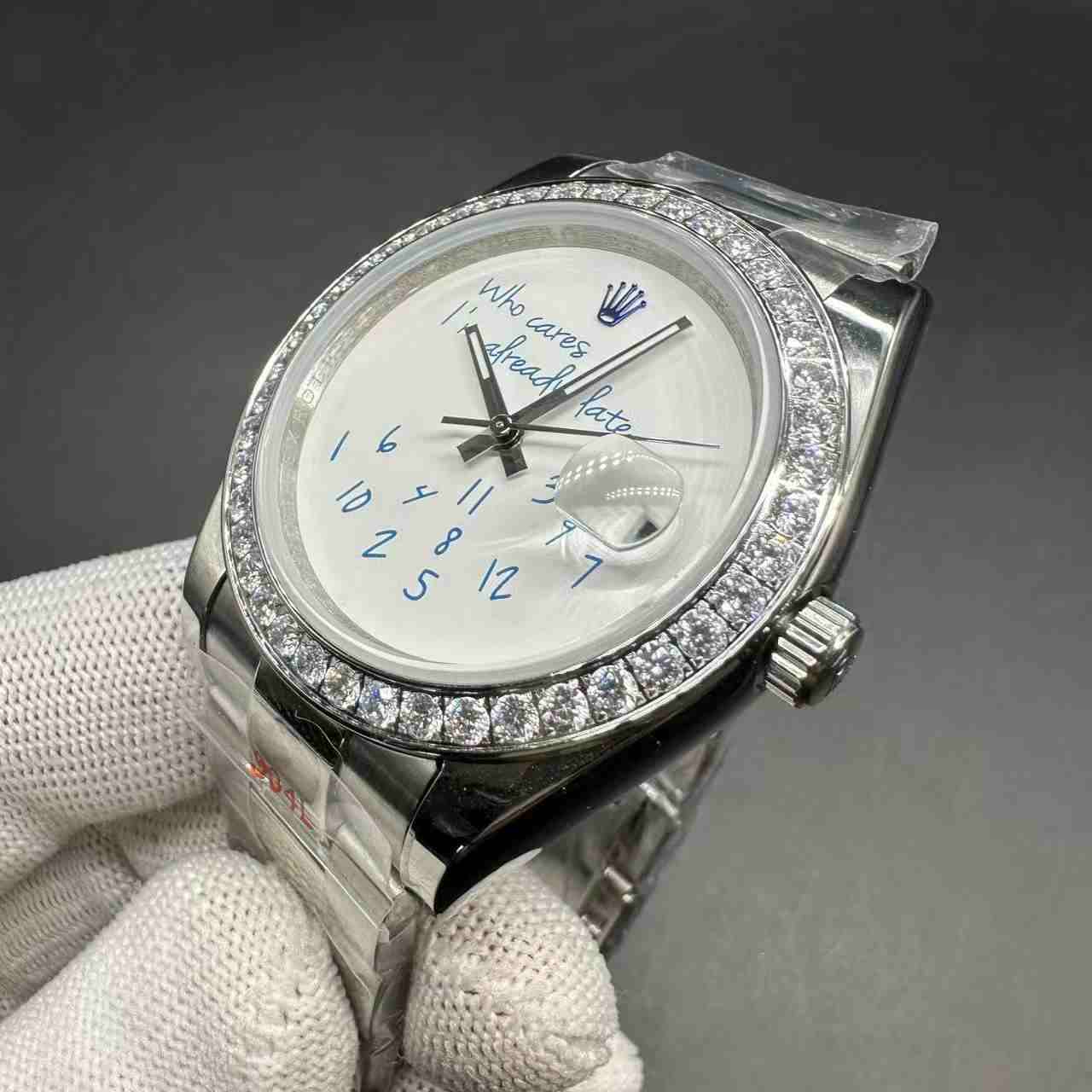 Datejust who cares AAA automatic diamonds bezel oyster band 115$