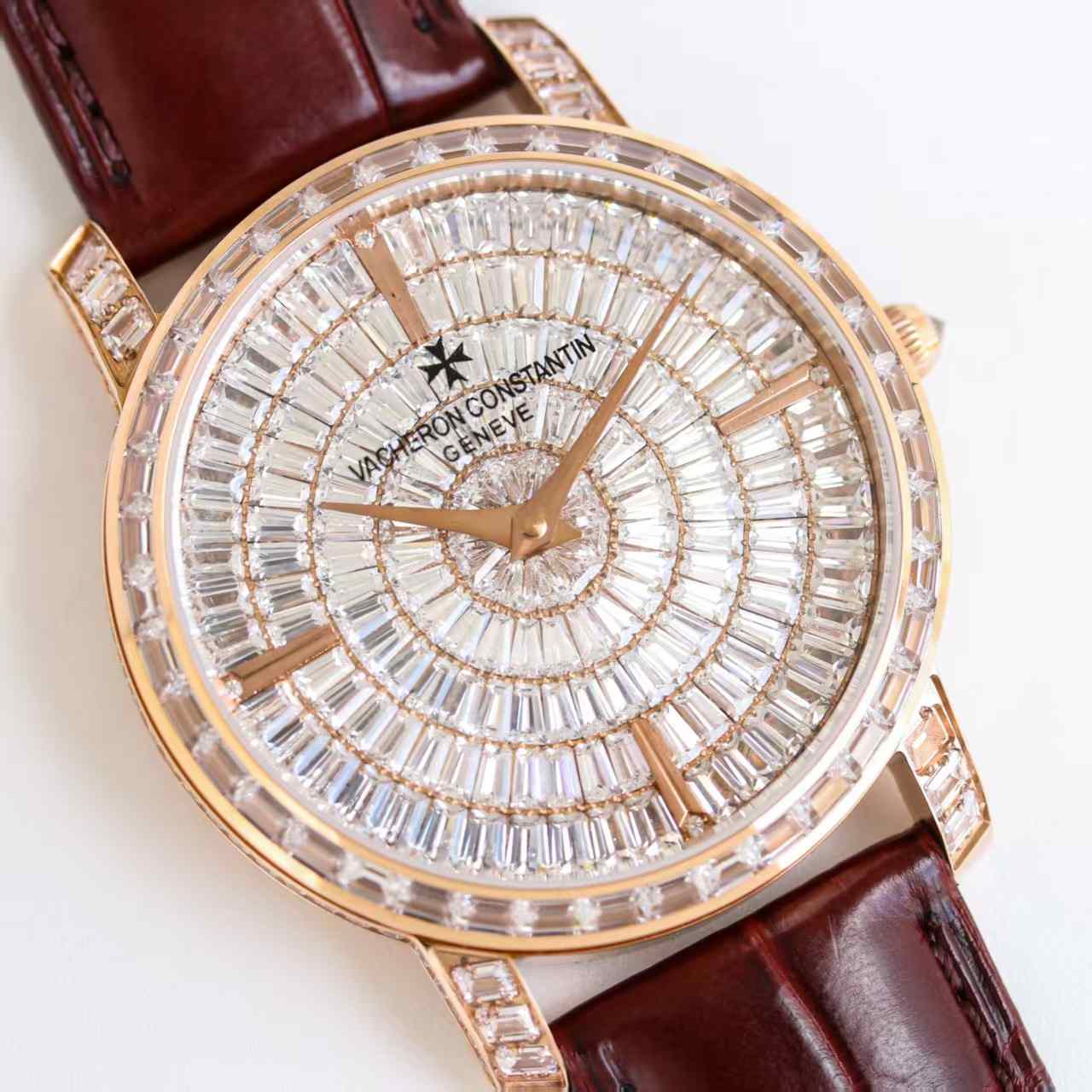 VC Swarovski diamonds baguette super clone 9015 automatic HX150