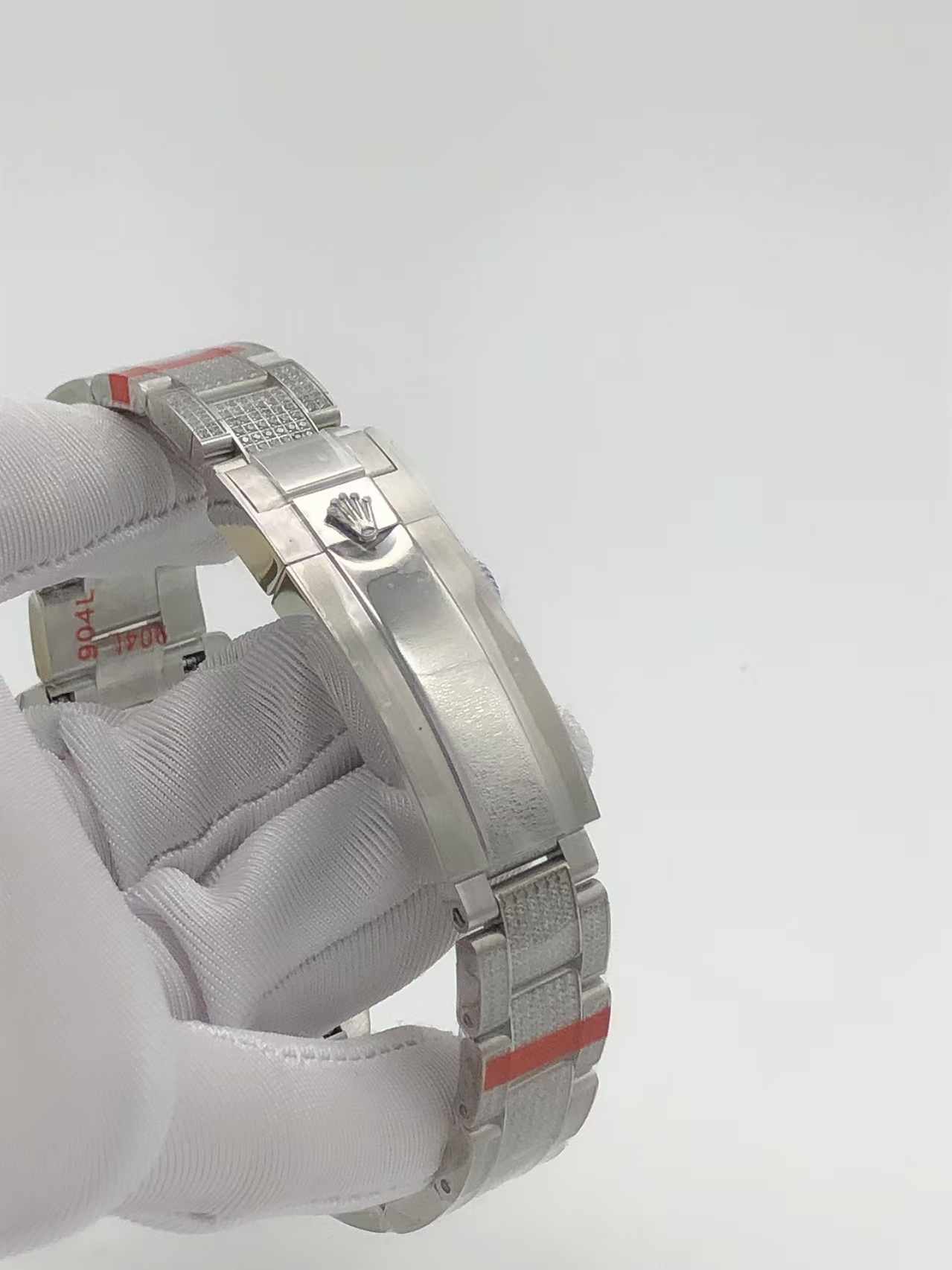 Rolex YM full diamonds silver