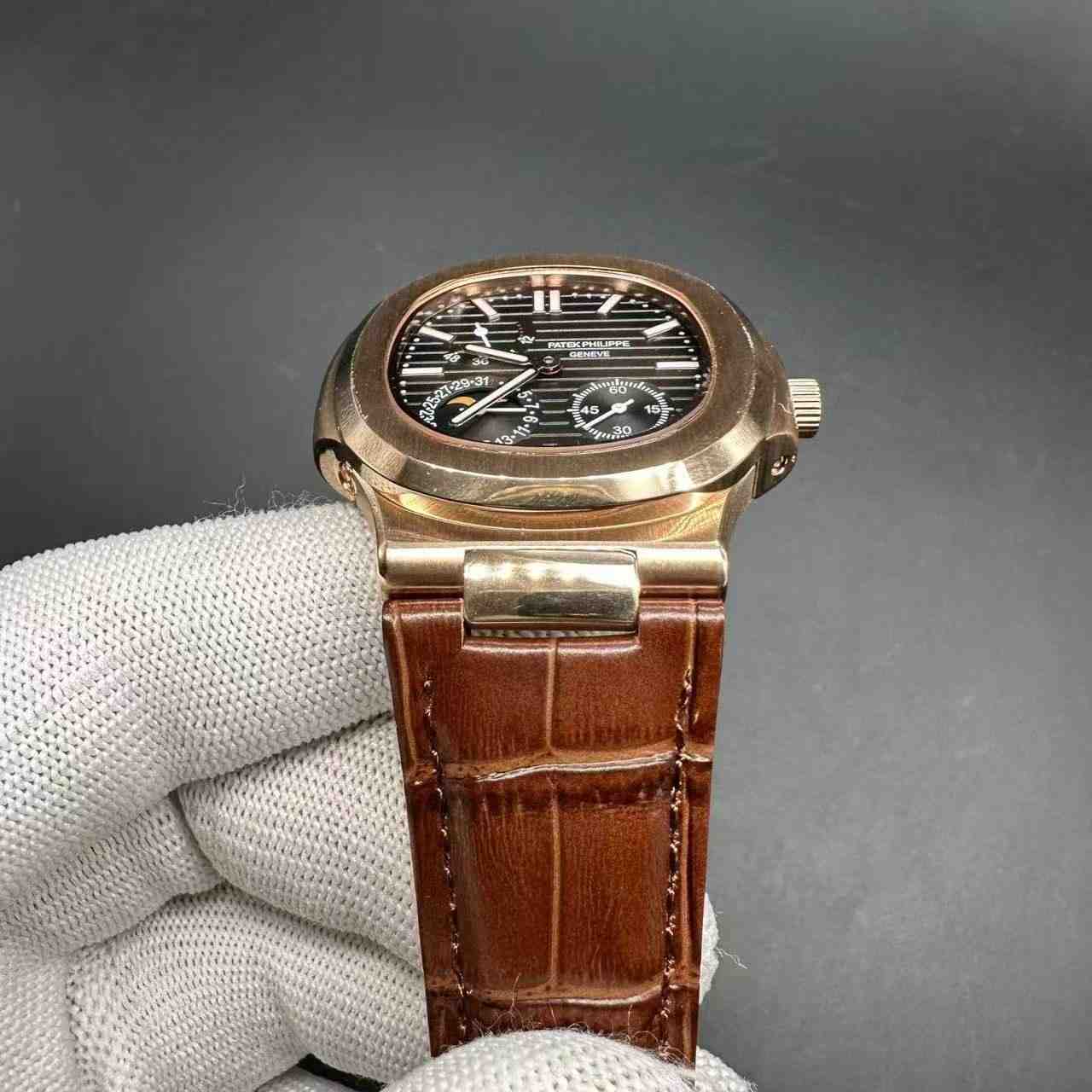 Patek Philippe 5712 AAA automatic rose gold case 40mm brown leather 128$