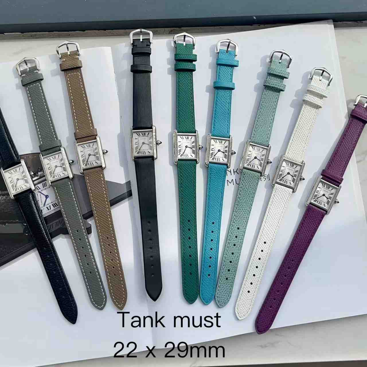 Tank must  Small : width 22mm length 29mm Middle: width 25mm length 33mm Larger: width 31mm length 40mm