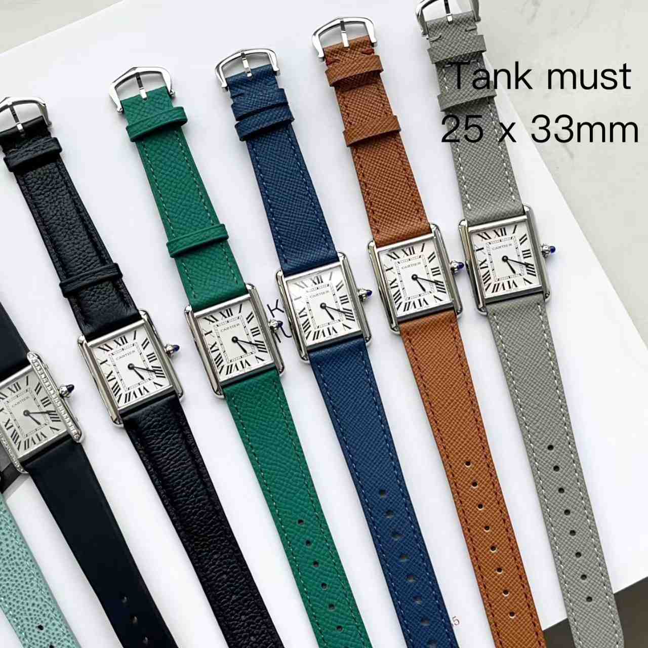 Tank must  Small : width 22mm length 29mm Middle: width 25mm length 33mm Larger: width 31mm length 40mm