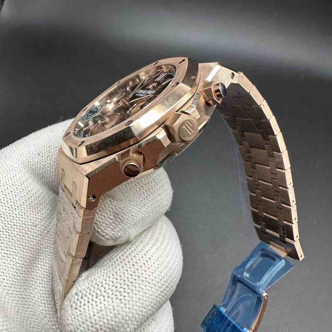 AP Royal Oak 26240 APS Cal.4401 chronograph automatic rose gold case 41mm Brown dial super clone. 768$