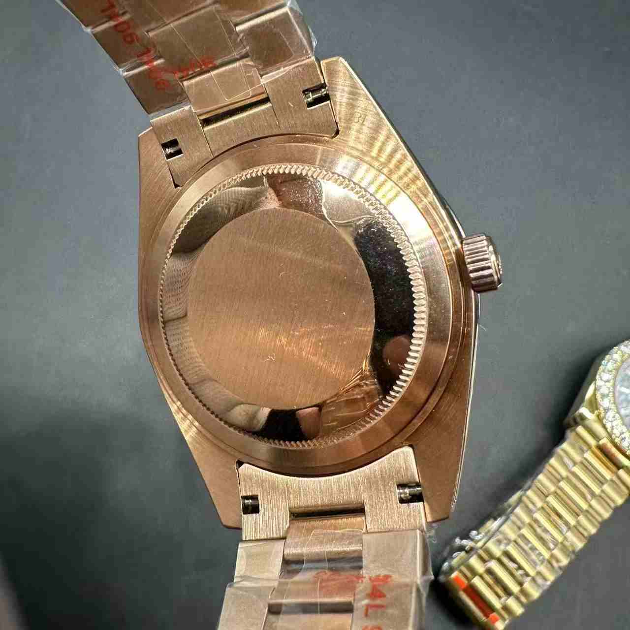 Daydate Moissanite diamonds bezel 40mm AAA+ GD factory rose gold case gray dial  president band. F048+L065 300$