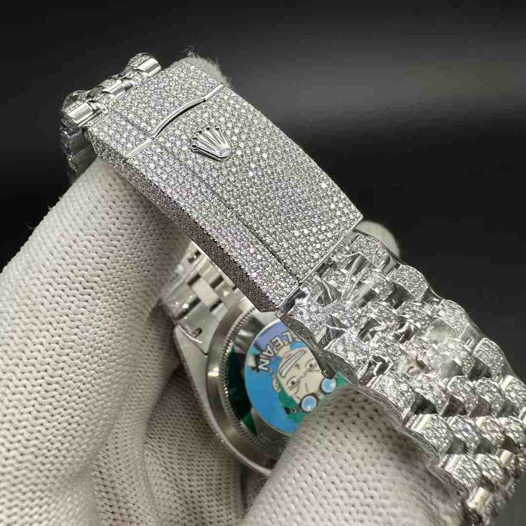 Datejust Moissanite diamonds case 36mm Copy clean 3235 customized  Pink dial Jubilee band women shiny watch. M130+L550 1500$