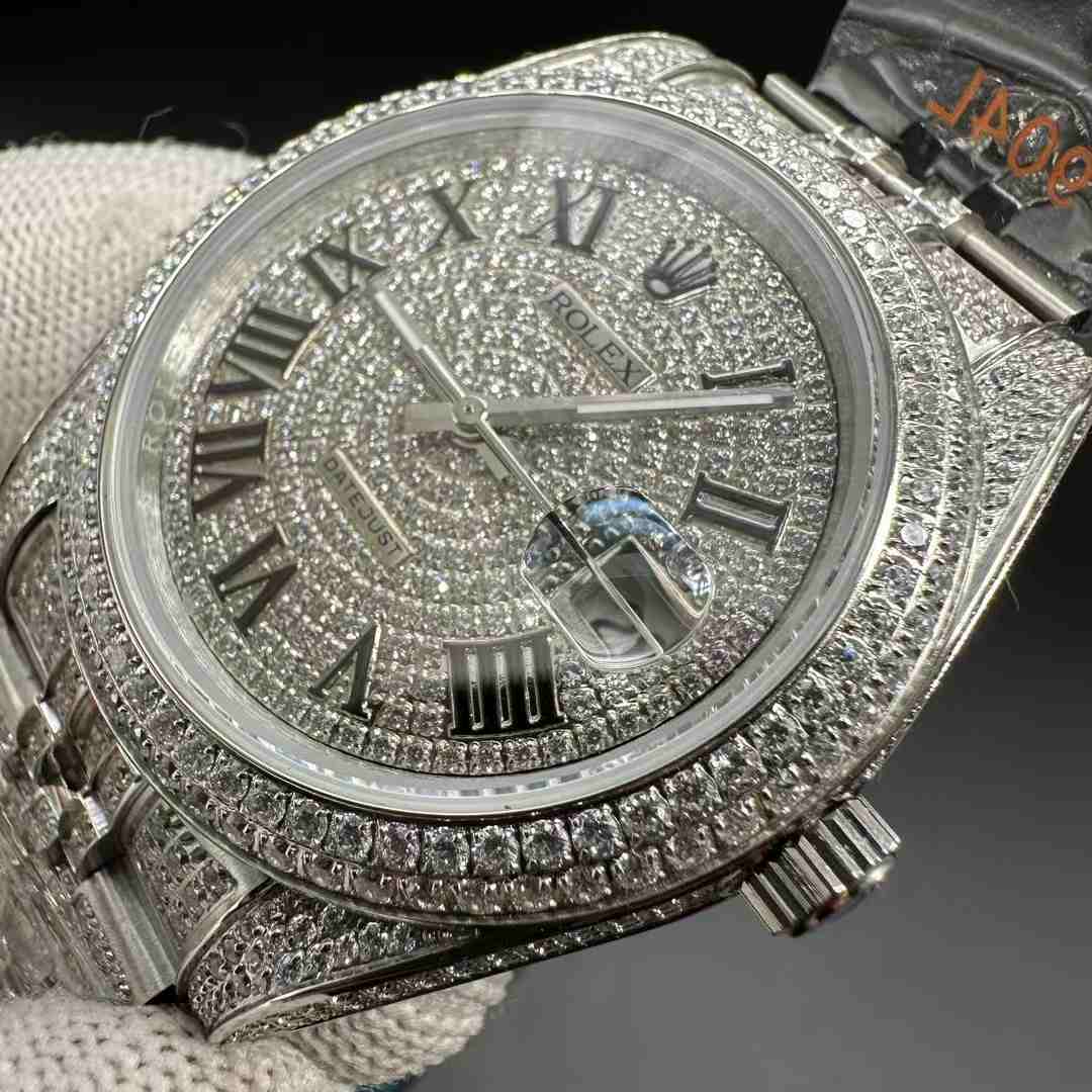 Datejust AAA automatic Diamonds silver case 41mm Diamonds Roman dial Jubilee band. 285$