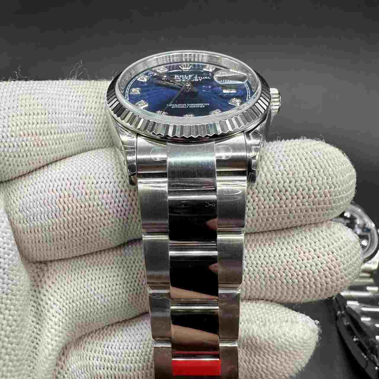 Datejust VS factory 3235 904L steel 36mm black /blue dial oyster band women watch 120g 440$