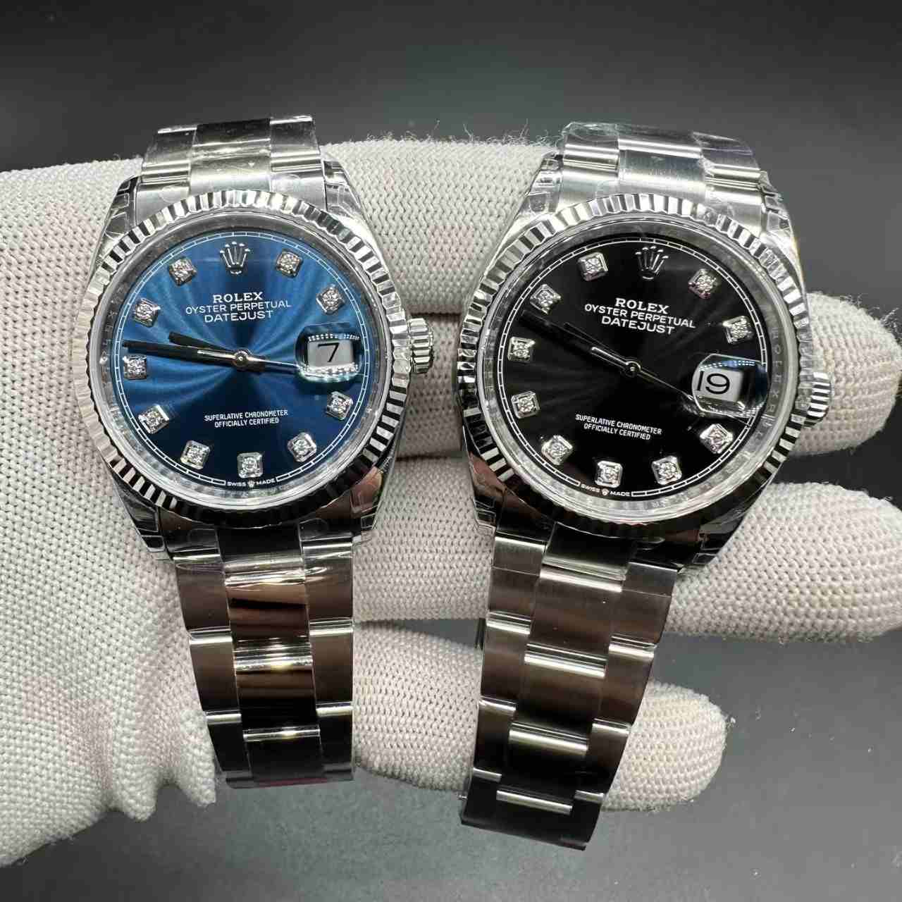 Datejust VS factory 3235 904L steel 36mm black /blue dial oyster band women watch 120g 440$