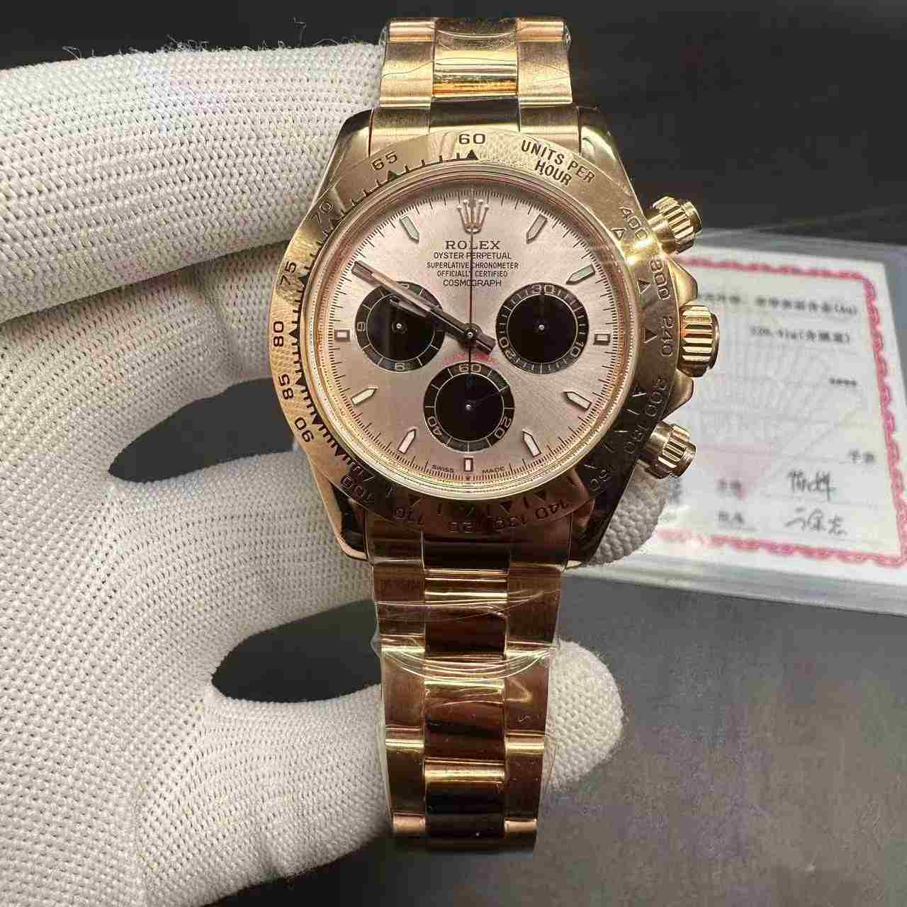 Daytona gain weight 225g 18K rose gold plating automatic 4131 movement. F36+24 1500$