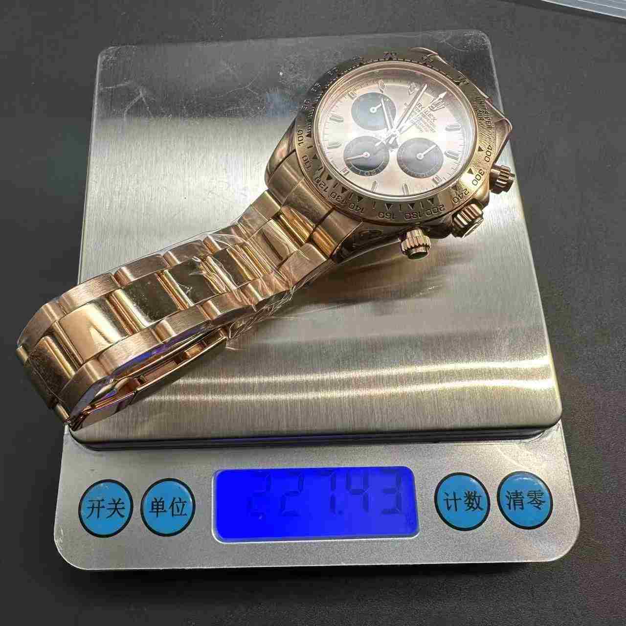 Daytona gain weight 225g 18K rose gold plating automatic 4131 movement. F36+24 1500$
