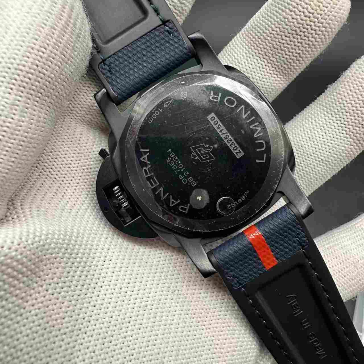 Panerai Luminor Luna Rossa PAM1408 VS super clone black case 40mm blue dial blue strap. 350$