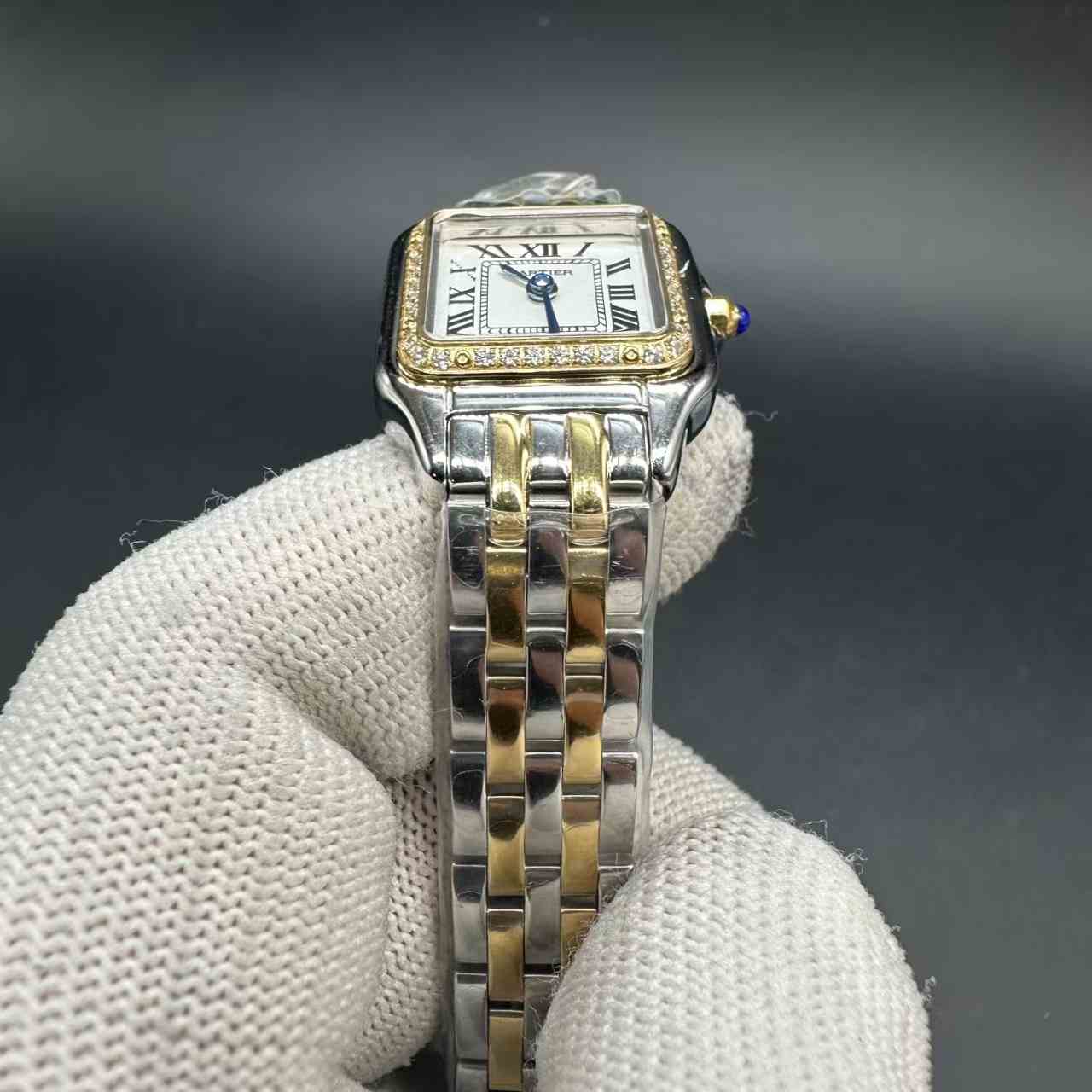 Cartier Panthere AAA Quartz 2tone gold 22mm diamonds bezel women watch. 100$