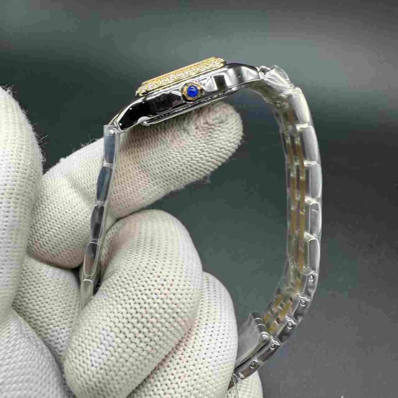 Cartier Panthere AAA Quartz 2tone gold 22mm diamonds bezel women watch. 100$