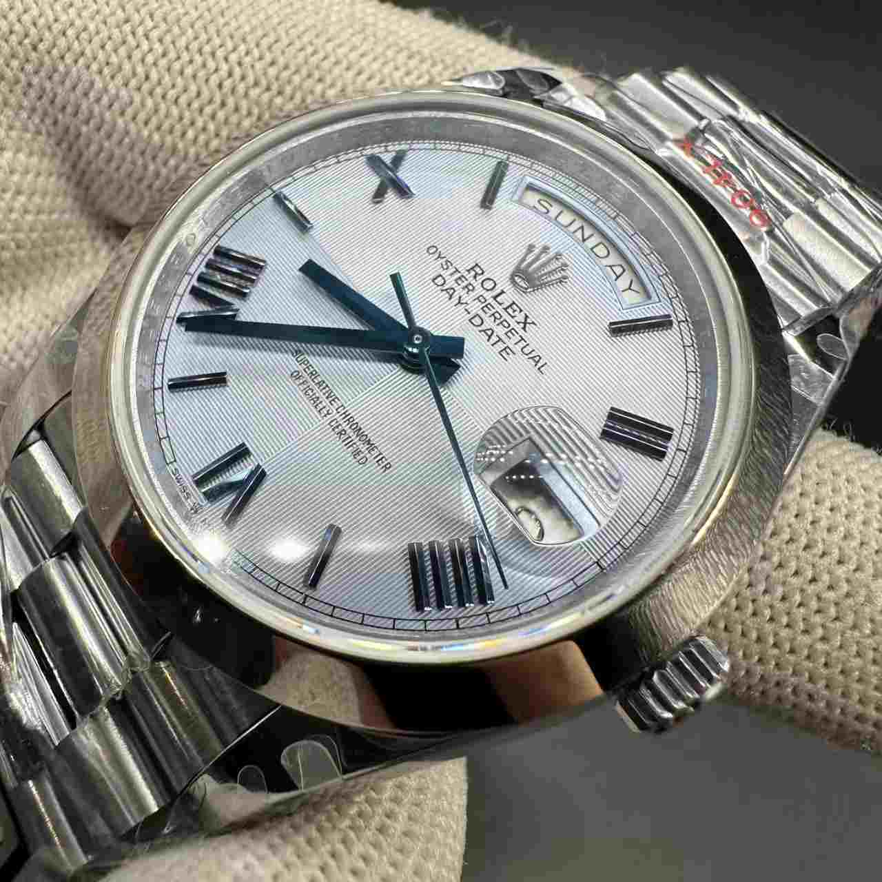 Daydate QF gain weight 185g steel case 40mm blue dial president band super clone  550$