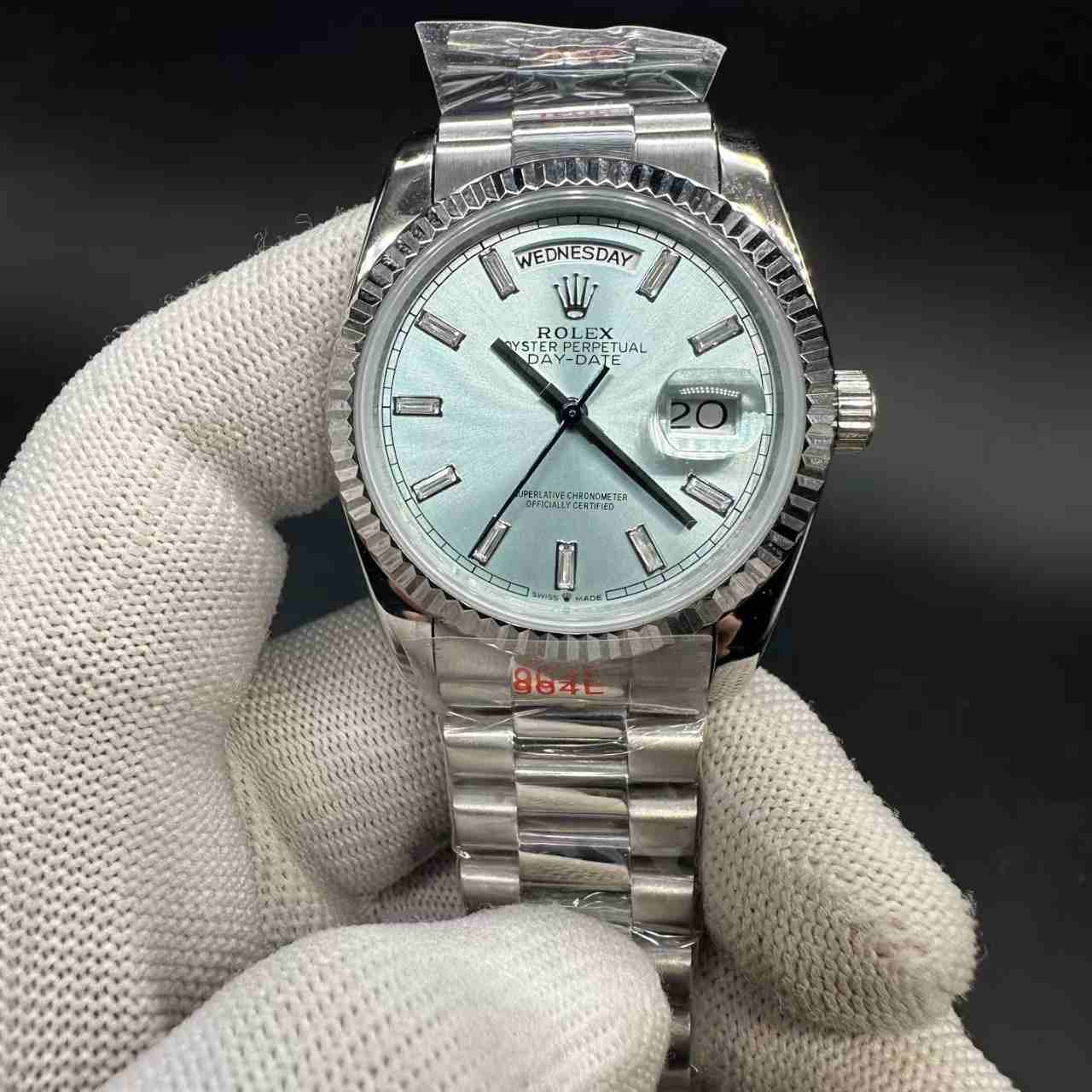 Daydate AAA automatic 36mm baguette blue dial President band women watch 115$