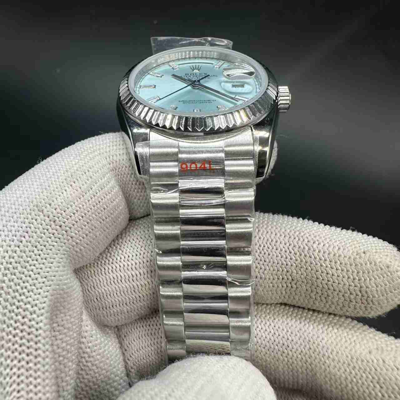 Daydate AAA automatic 36mm baguette blue dial President band women watch 115$