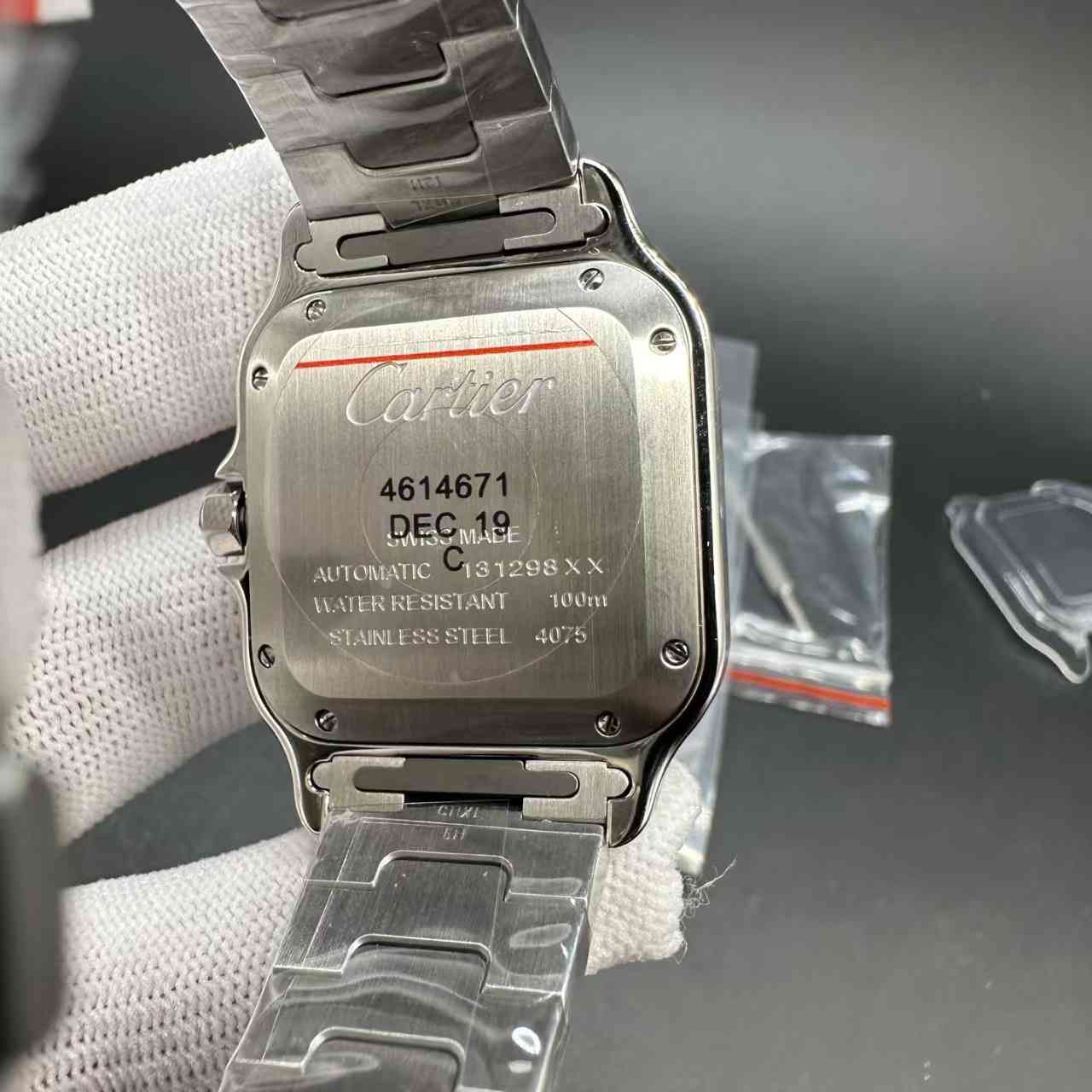 Santos women 35mm BV factory automatic top version 2tone gold case white dial come with an extra leather strap women watch 450$