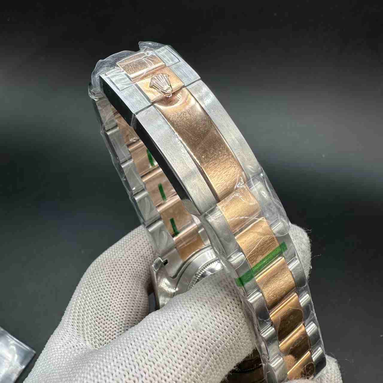 YM2 AAA+ YT factory 2tone rose gold 44mm blue bezel white dial oyster band  125$