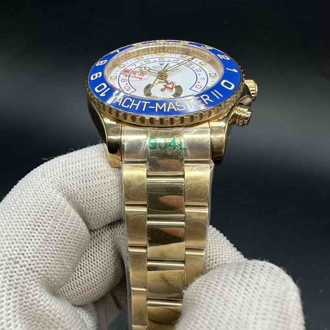 YM2 AAA+ YT factory gold case 44mm white dial oyster band 125$