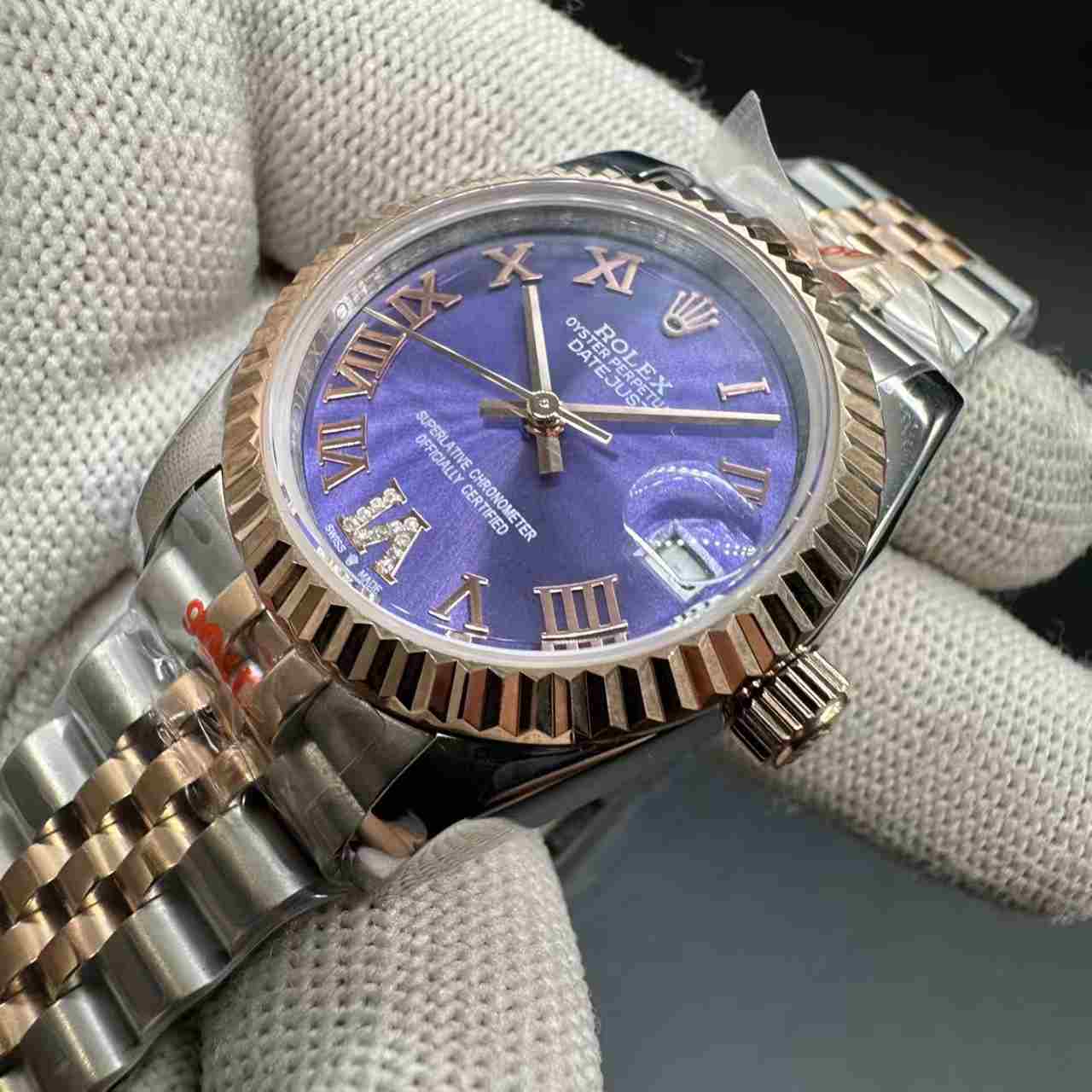 Datejust AAA 2tone rose gold 31mm purple dial jubilee band women watch 115$