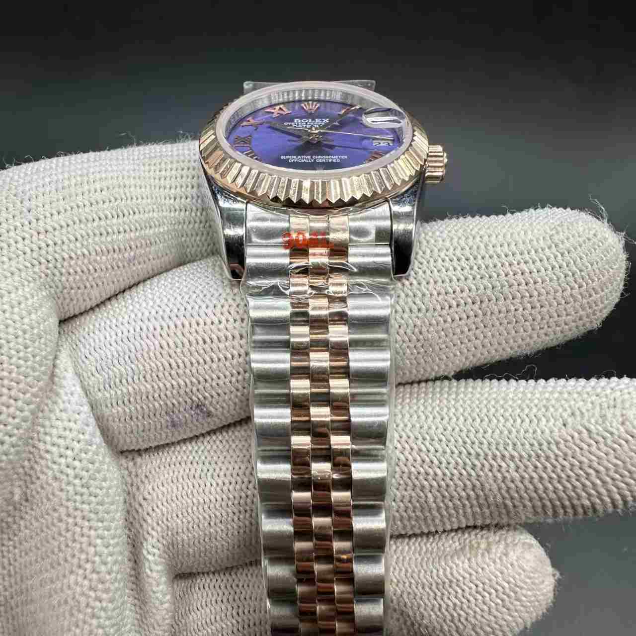 Datejust AAA 2tone rose gold 31mm purple dial jubilee band women watch 115$