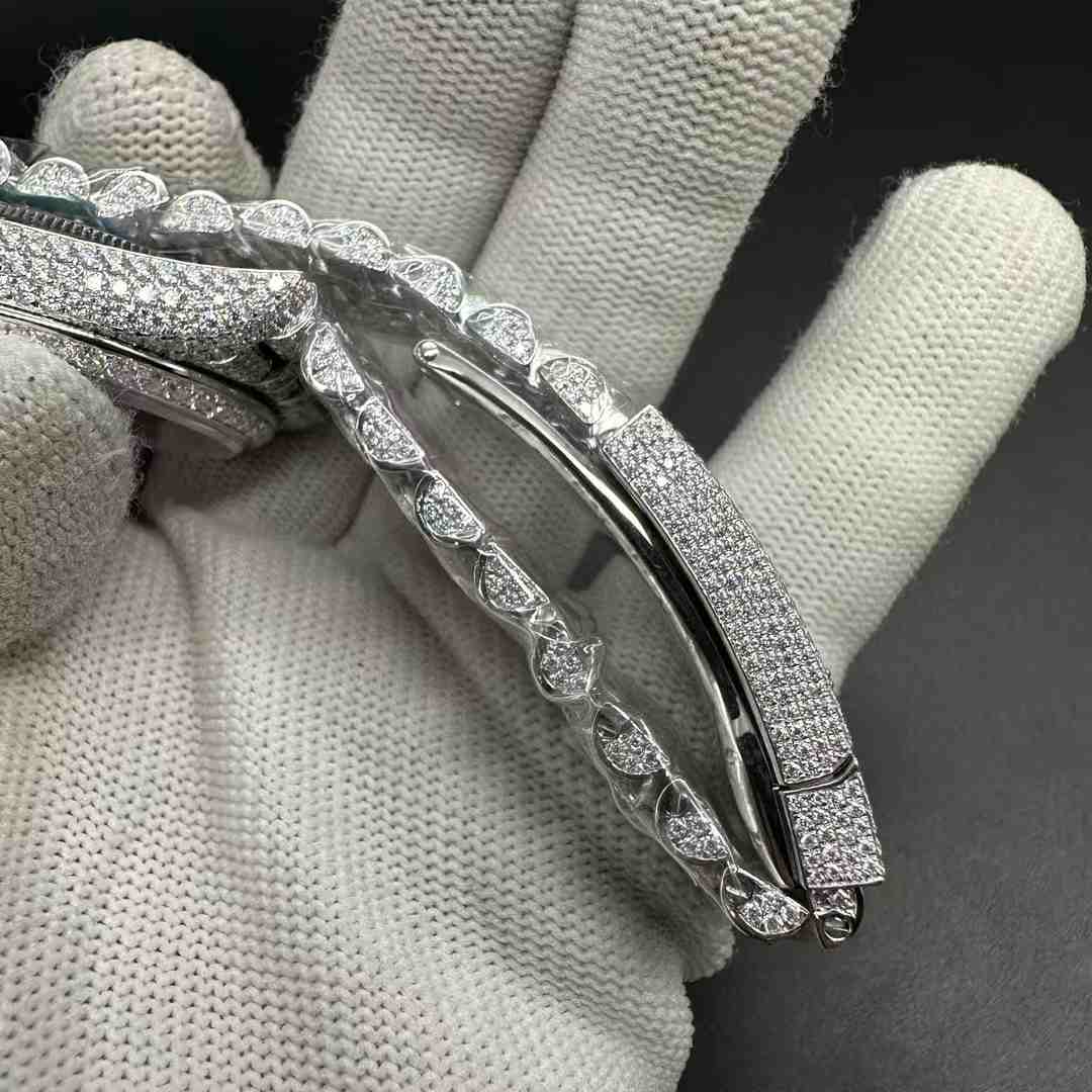 Datejust 36 Copy clean 3235 customized Moissanite diamonds case 36mm Pink dial Jubilee band women shiny watch. M130+L550 1500$