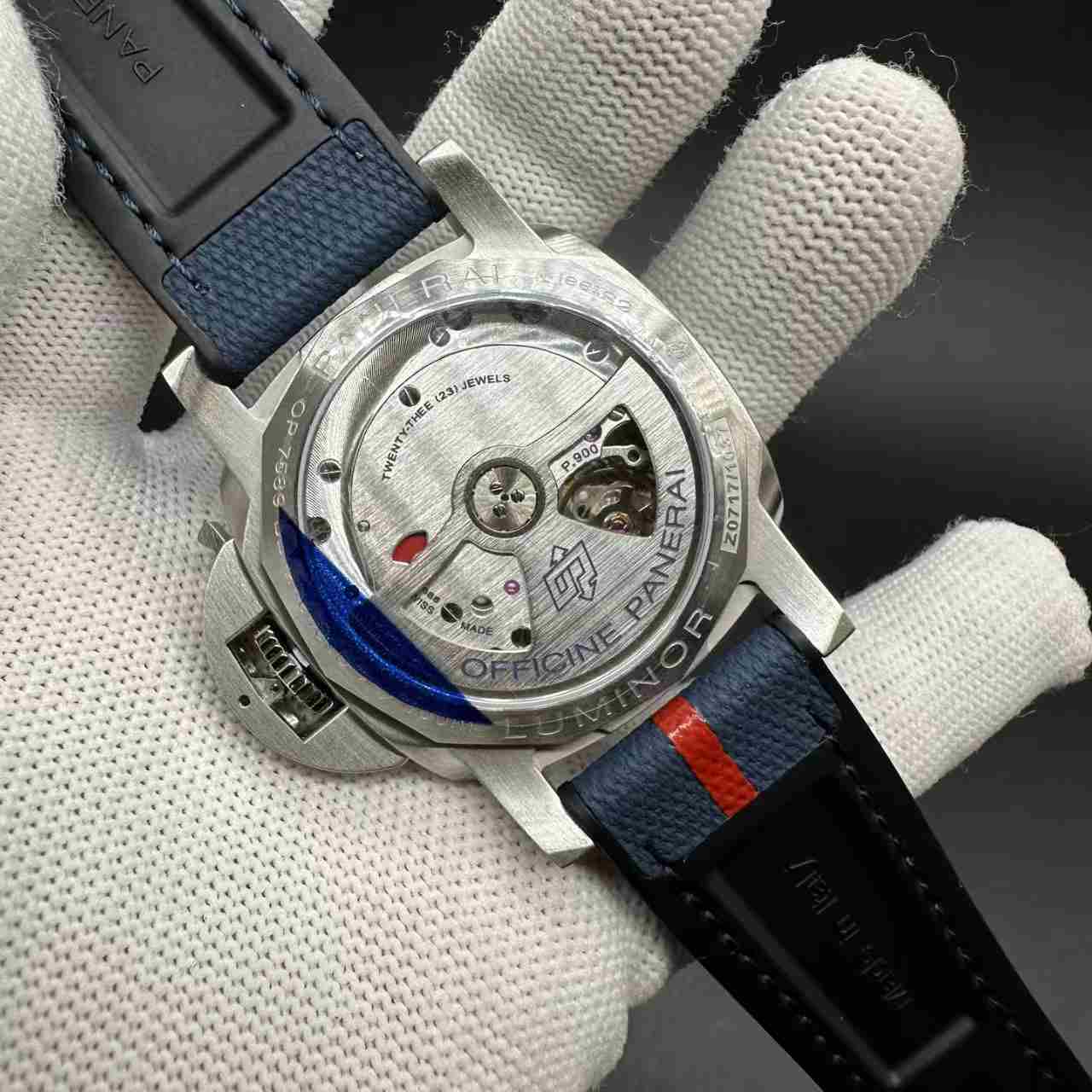 Panerai Luminor BiTempo Luna Rossa PAM1404 VS Swiss P.900 steel case 40mm blue dial blue rubber strap. 350$