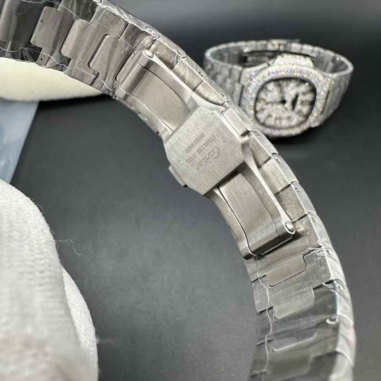 Santos women 35mm automatic AAA diamonds bezel white dial 125$
