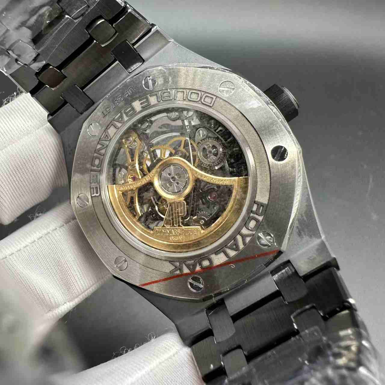 AP Royal Oak 15407OR THB new version Cal.3132 automatic movement Black case 41mm Skeleton openwork dial two balance wheels.  580$