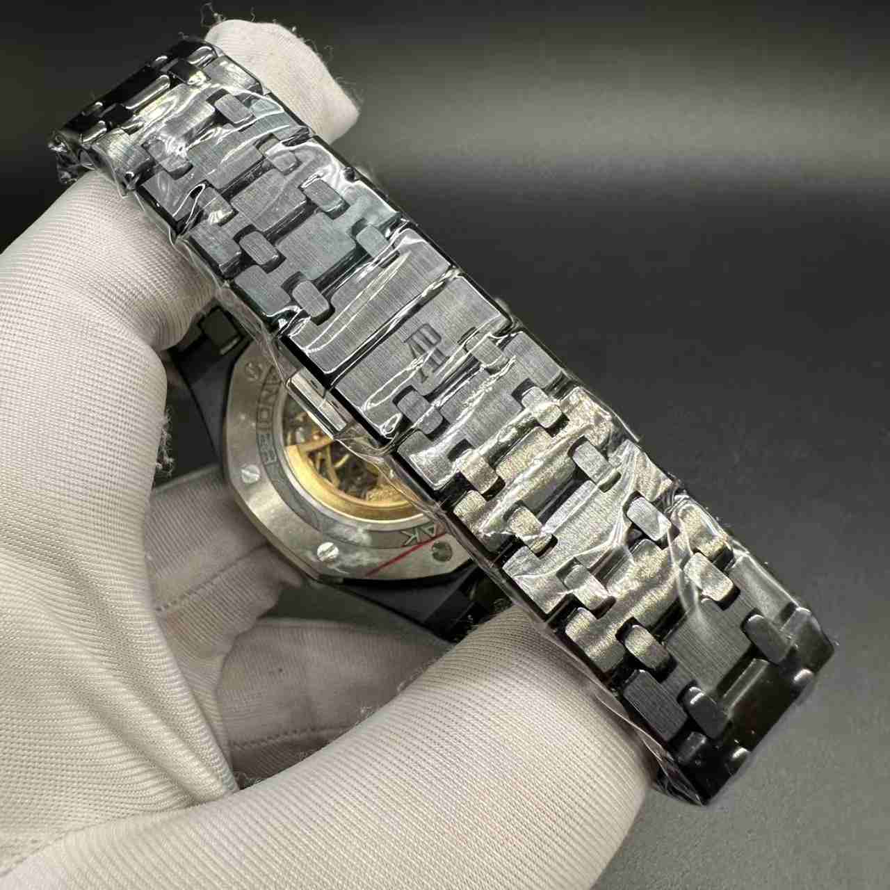 AP Royal Oak 15407OR THB new version Cal.3132 automatic movement Black case 41mm Skeleton openwork dial two balance wheels.  580$