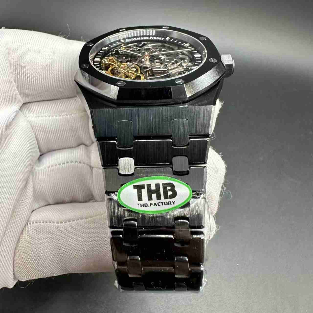 AP Royal Oak 15407OR THB new version Cal.3132 automatic movement Black case 41mm Skeleton openwork dial two balance wheels.  580$