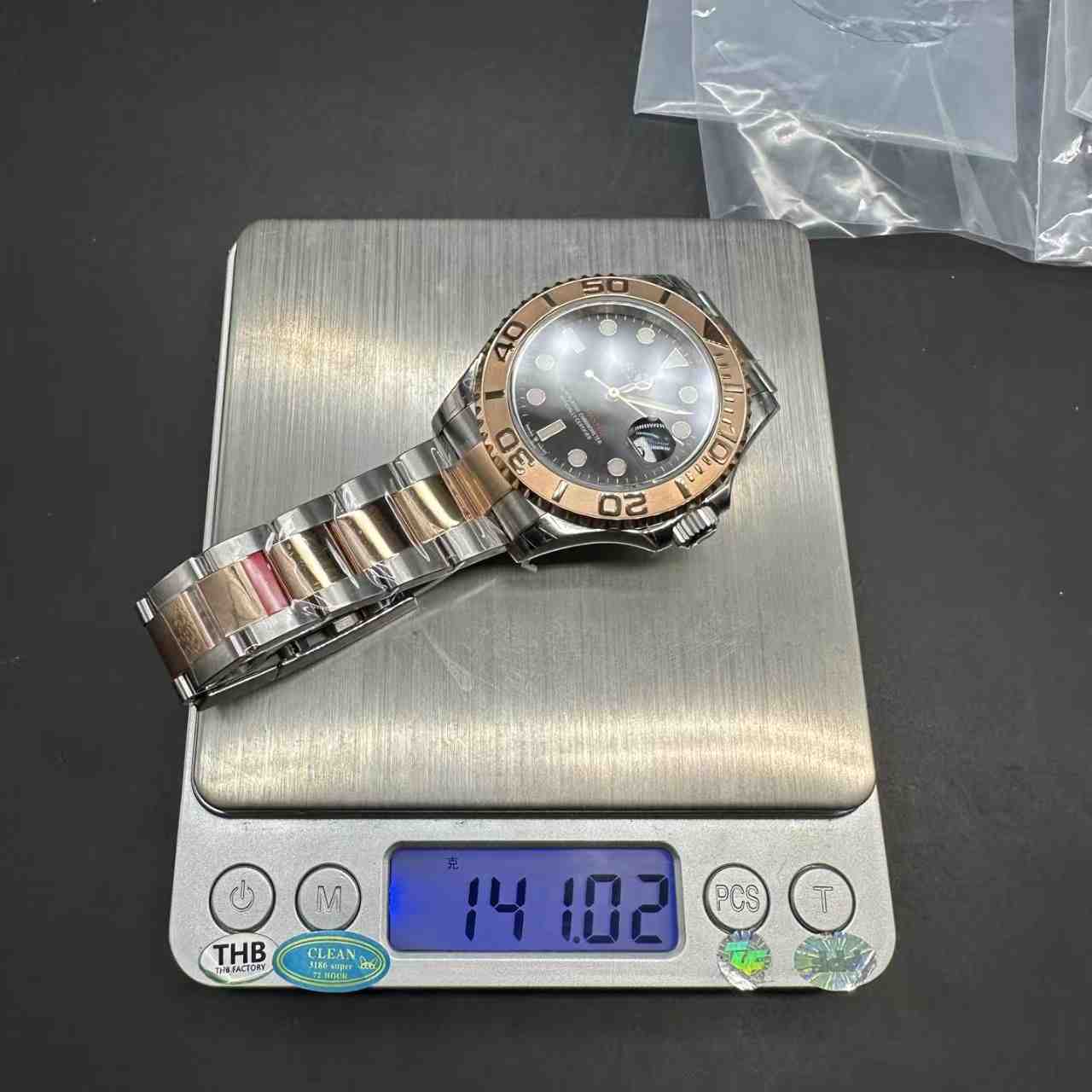 Yacht-Master YM VS factory 2tone rose gold case 40mm black dial oyster band 480$