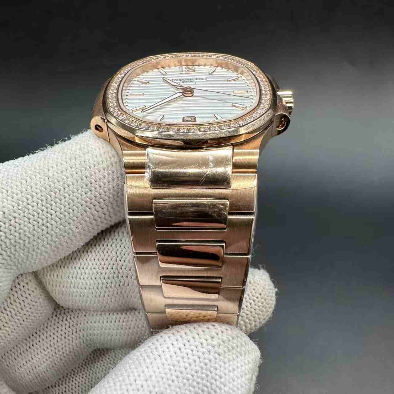 Patek Philippe women PPF Cal.324 automatic rose gold case 35mm white dial  365$