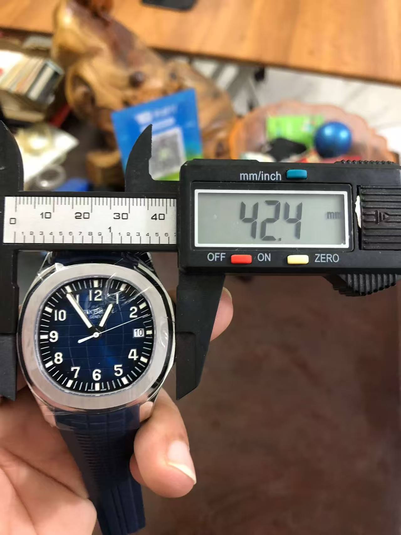 Patek Philippe 5168 3K factory big size 42mm Cal26-330 movement Blue dial blue rubber strap 520$