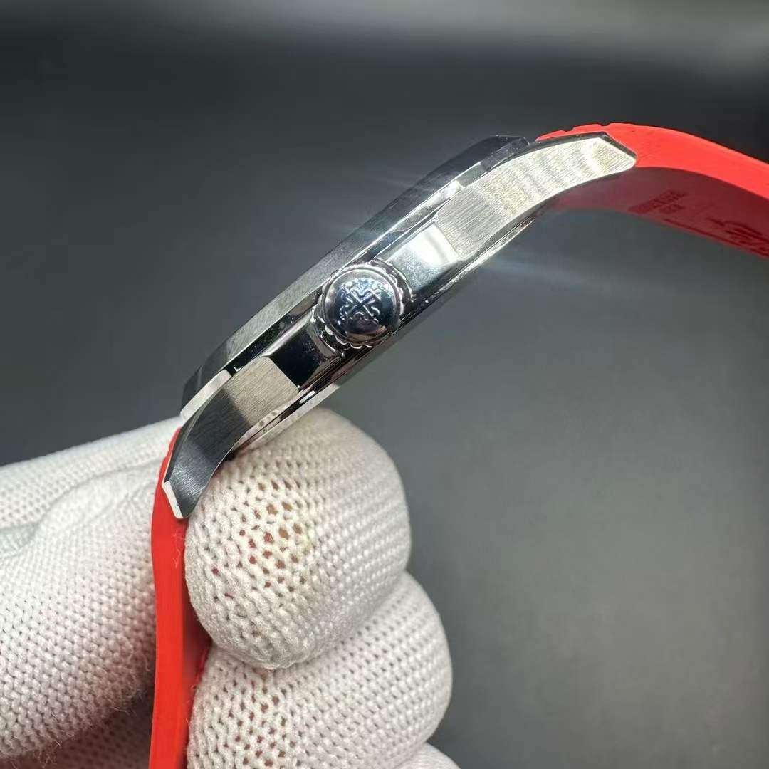 Patek Philippe Aquanaut 5167 3K factory Cal.324 automatic Steel case 40mm Gray dial Red rubber strap. 490$