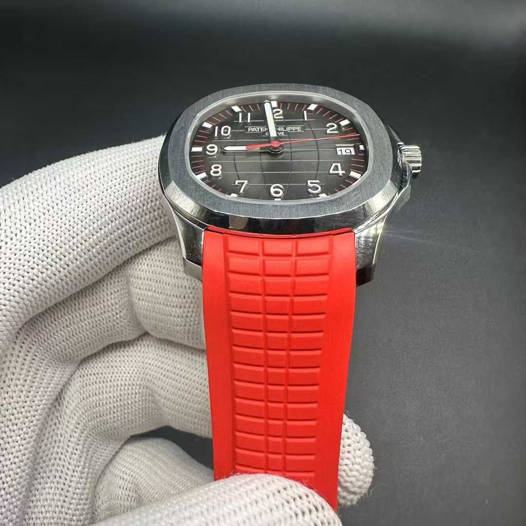 Patek Philippe Aquanaut 5167 3K factory Cal.324 automatic Steel case 40mm Gray dial Red rubber strap. 490$