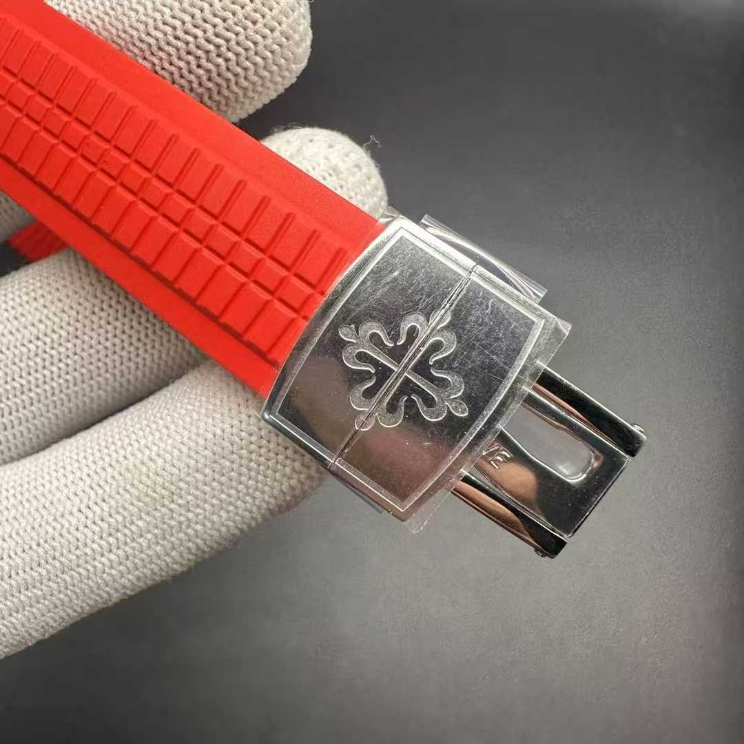 Patek Philippe Aquanaut 5167 3K factory Cal.324 automatic Steel case 40mm Gray dial Red rubber strap. 490$