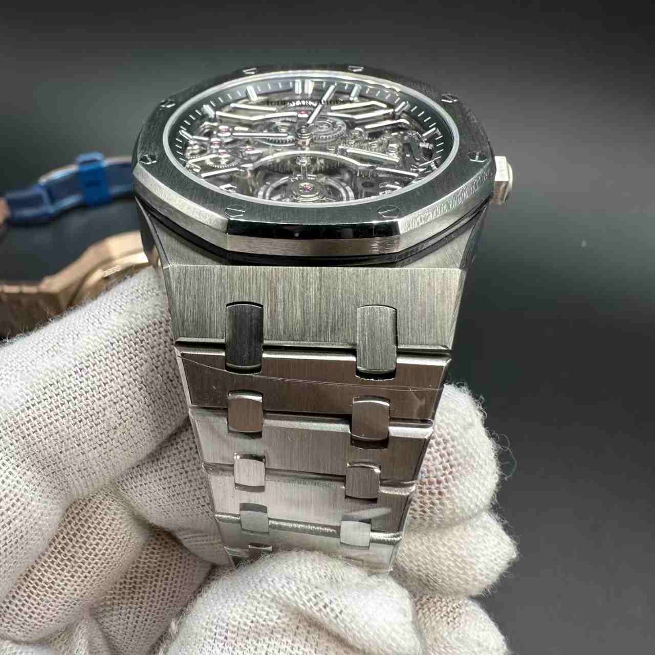 AP Royal Oak super clone automatic Flying Tourbillon Squelette 26735ST steel case 41mm skeleton dial. 840$