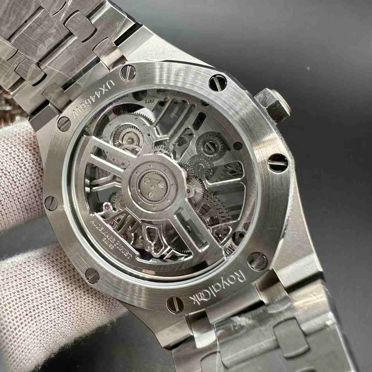 AP Royal Oak super clone automatic Flying Tourbillon Squelette 26735ST steel case 41mm skeleton dial. 840$