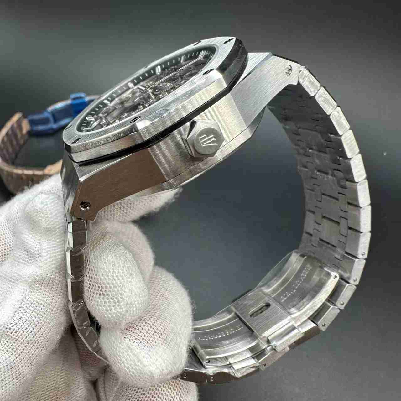 AP Royal Oak super clone automatic Flying Tourbillon Squelette 26735ST steel case 41mm skeleton dial. 840$